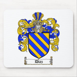 DIAZ FAMILY CREST -  DIAZ COAT OF ARMS MOUSE MAT