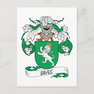 Diaz Family Crest Postcard