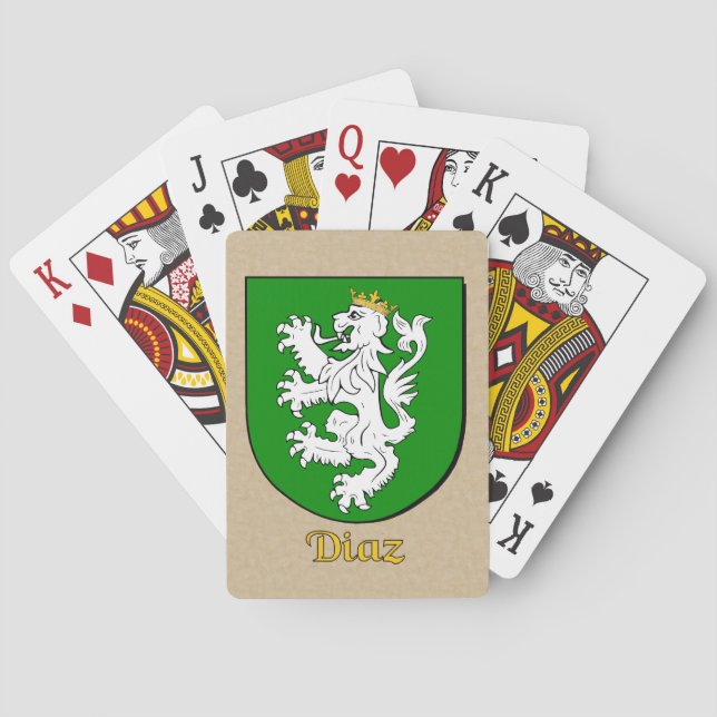 Diaz Heraldic Shield Playing Cards (Back)