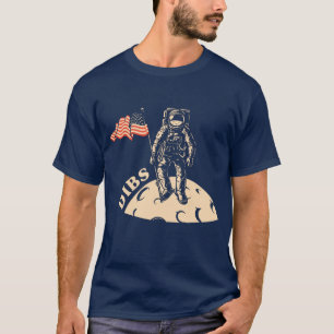 Dibs Man in the Moon Mens  T-Shirt