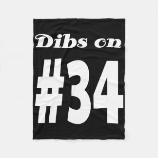 Dibs On #&#;  Hockey Footll Sell Sports  Fleece Blanket