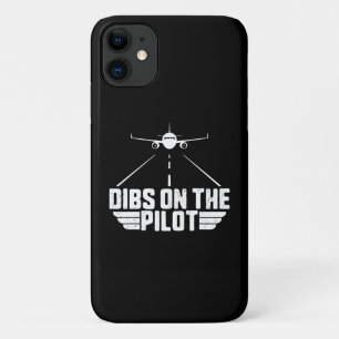 Dibs On  Pilot Aviation Aircraft Plane Girlfriend iPhone 11 Case