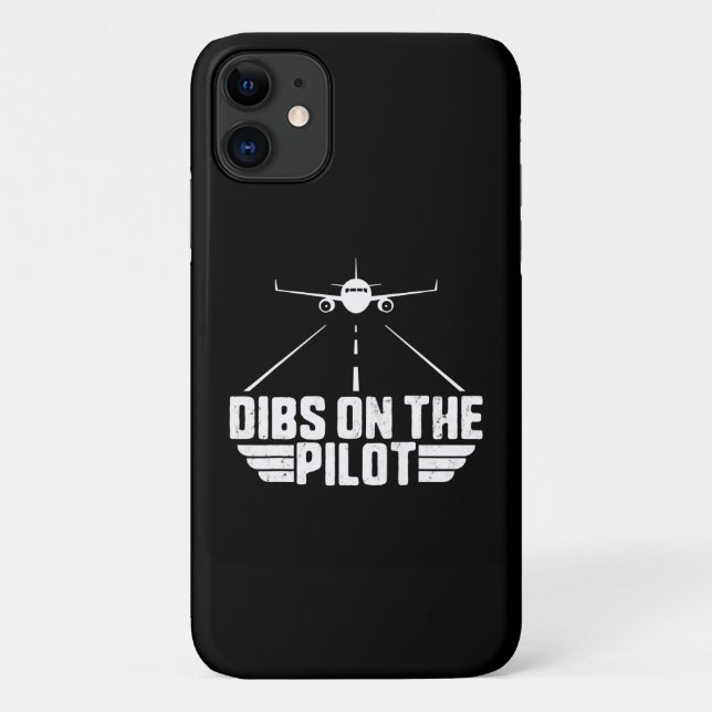 Dibs On  Pilot Aviation Aircraft Plane Girlfriend Case-Mate iPhone Case (Back)