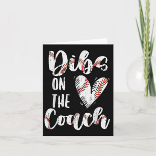 Dibs On The Coach Baseball Wife Funny Sports Coach Card
