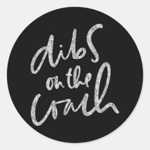 Dibs on The Coach Football Baseball for Wife Classic Round Sticker