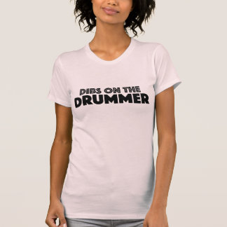 Dibs On The Drummer Pink Customisable T Shirt