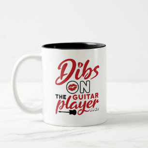 Dibs on the Guitar Player Two-Tone Coffee Mug