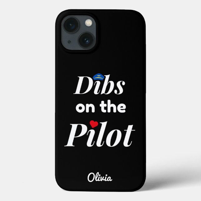 Dibs on the Pilot,Aviation,Minimalist,Monogrammed Case-Mate iPhone Case (Back)