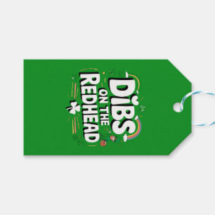 Dibs On The Redhead Funny St Patrick's Day Gift Tags