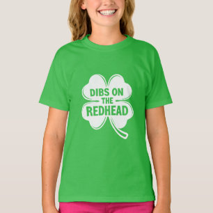 Dibs On The Redhead White St. Patrick's Day T-Shirt