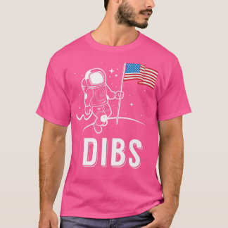 Dibs Patriotic American Moon T-Shirt