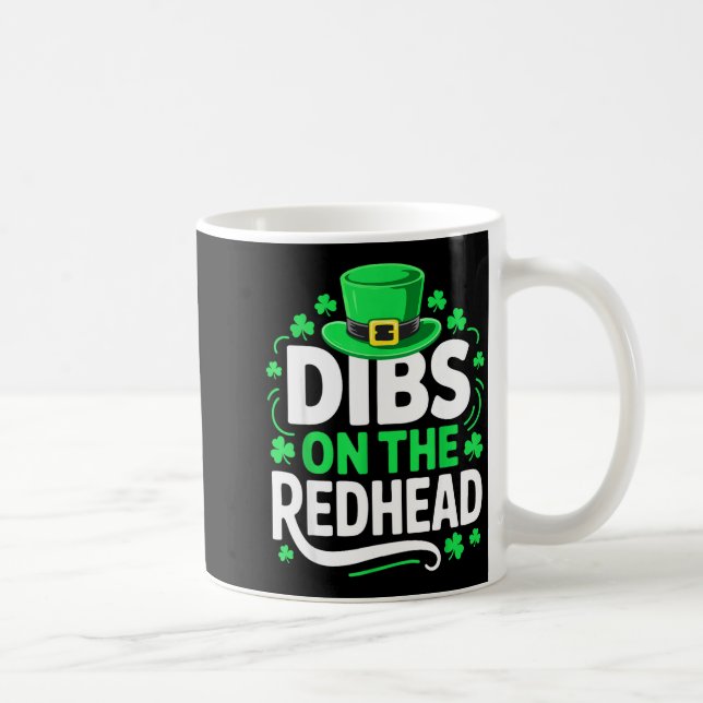 Dibs Redhead Funny Men Women Illustration Coffee Mug (Right)