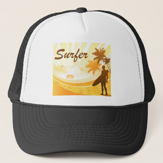 dibujo-surf_7 trucker hat (Front)