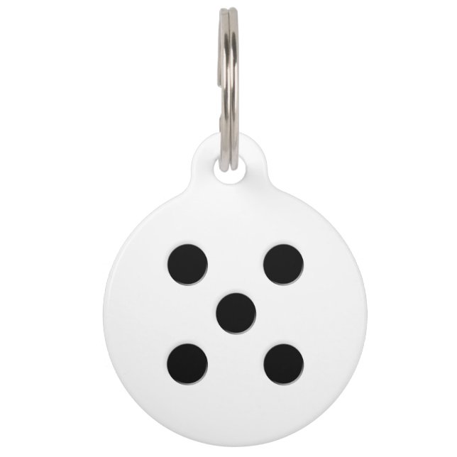 Dice 5 Pips Pet Tag (Front)