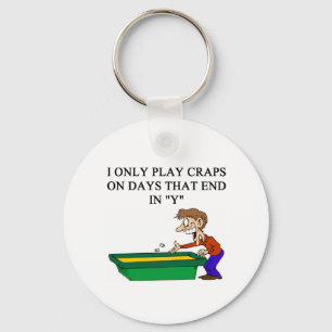 dice and  craps players key ring