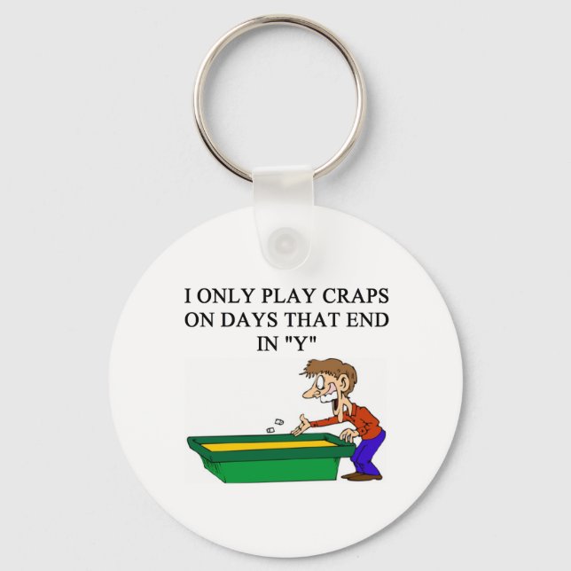 dice and  craps players key ring (Front)
