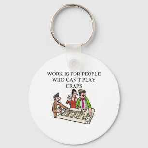 dice and  craps players key ring