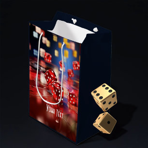 Dice And Poker Chips Medium Gift Bag