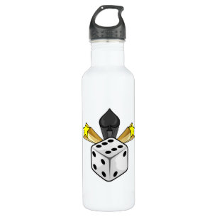 Dice at Poker with Spades & Stars 710 Ml Water Bottle