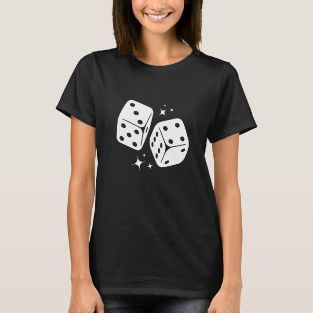 Dice Board Game Dice Game Puzzle Domino Cards Play T-Shirt (Front)