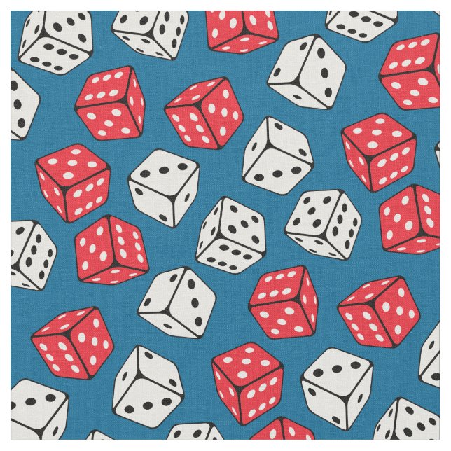 Dice Board Games Gambling Fabric (Close Up)