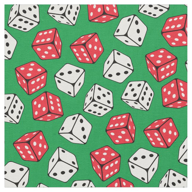 Dice Board Games Gambling Fabric (Close Up)