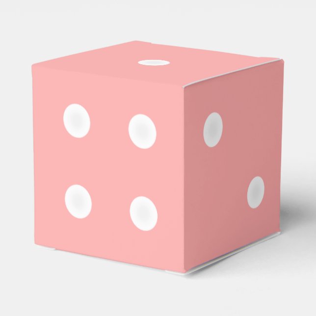 Dice Box for Favours/Gifts - Customisable Colour (Back Side)