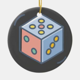 Dice Ceramic Tree Decoration