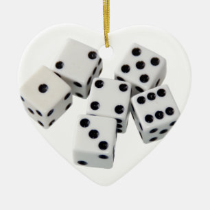 Dice Games Ceramic Tree Decoration