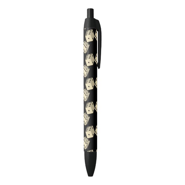 Dice Games pattern Black Ink Pen (Bottom (Vertical))
