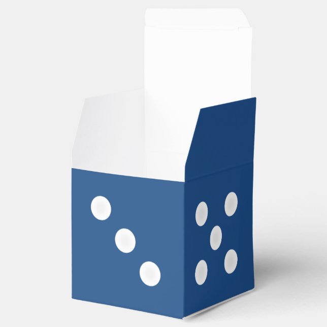 Dice Gift Box - White Pips w/ Customisable Colour (Opened)