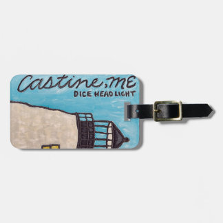 Dice Head Lighthouse Luggage Tag
