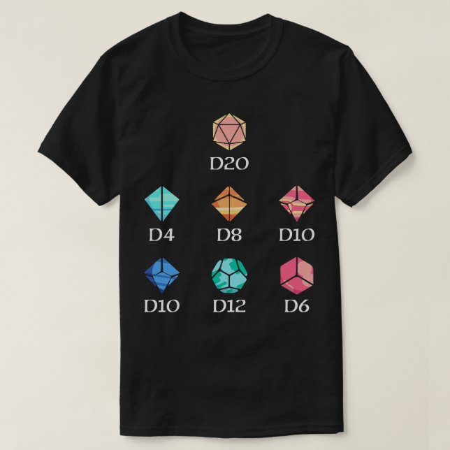 Dice Hit Dice System T-Shirt (Design Front)