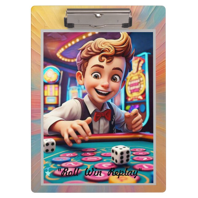 "Dice in 3D" Clipboard (Front)