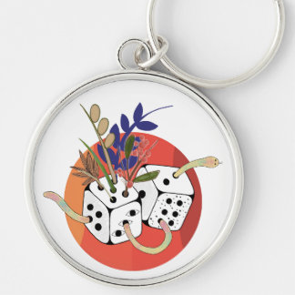 Dice in Parallel Universe Key Ring