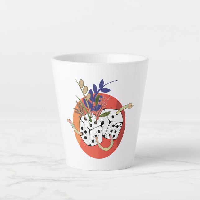 Dice in Parallel Universe Latte Mug (Front)
