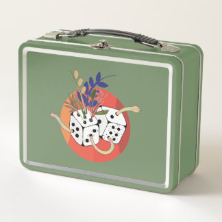 Dice in Parallel Universe Metal Lunch Box