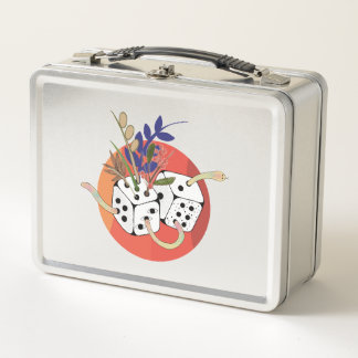 Dice in Parallel Universe Metal Lunch Box