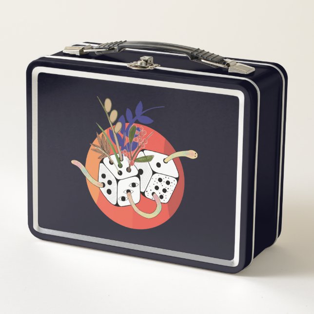 Dice in Parallel Universe Metal Lunch Box (Front)
