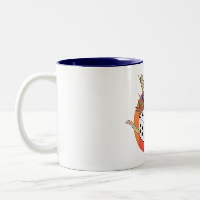 Dice in Parallel Universe Two-Tone Coffee Mug (Left)