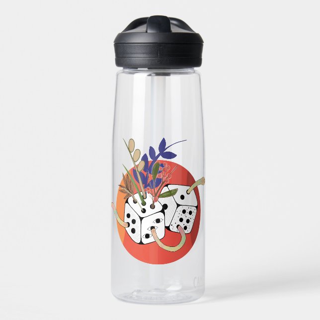 Dice in Parallel Universe Water Bottle (Front)