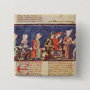 Dice Makers, from the 'Book of Games 15 Cm Square Badge