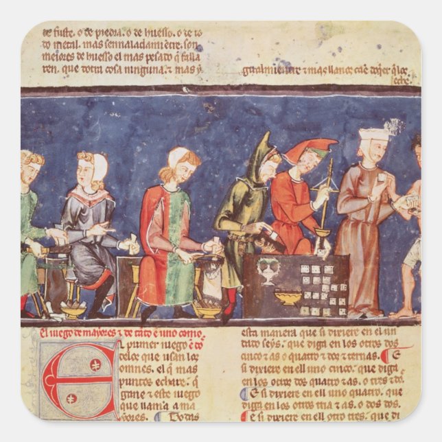 Dice Makers, from the 'Book of Games Square Sticker (Front)