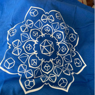 Dice Mandala in White T-Shirt