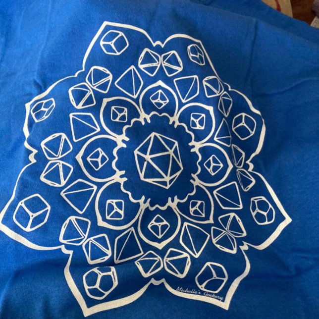 Dice Mandala in White T-Shirt (Creator Uploaded)