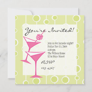 Dice Martini Invitation
