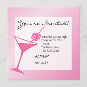 Dice Martini Invitation