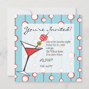 Dice Martini Invitation