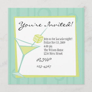 Dice Martini Invitation