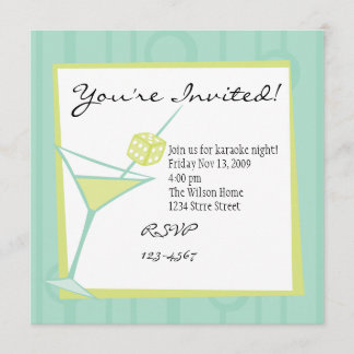 Dice Martini Invitation